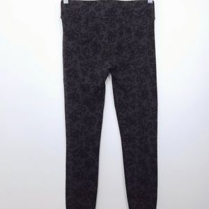 Ann Taylor Black Floral Leggings